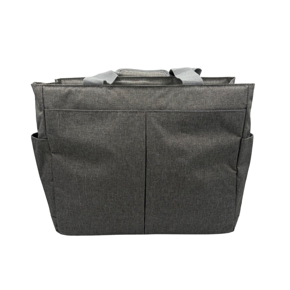 SpeCtra Utility Tote Bag Unisex Large Gray Excellent Multi-Pocket Organizer